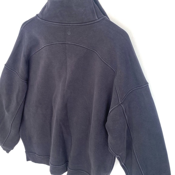 (A11) Lululemon Thick Fleece Half Zip, Black, Size M/L - Picture 10 of 13